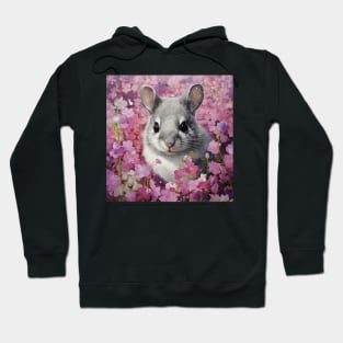 Chinchilla In Flowers Hoodie